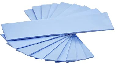 ADWITS 9 Pack Assorted Thickness 0.5 1.0 1.5 mm Thermal Conductive Silicone Pads with 6.0 W/mk Thermal Conductivity, Soft Safe Simple to Apply for SSD CPU GPU LED IC Chipset Cooling -Blue