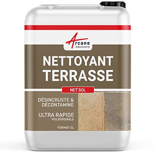 Produit nettoyant terrasse : NET'SOL 5 L - - ARCANE INDUSTRIES