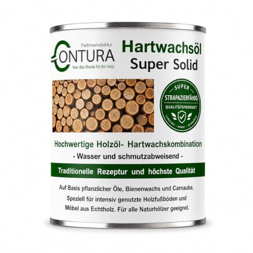 Hartwachsöl SUPER SOLID Hartöl Holzschutz Parkettöl Fußbodenöl MöbelölHolzöl Wachsemulsion (250ml)