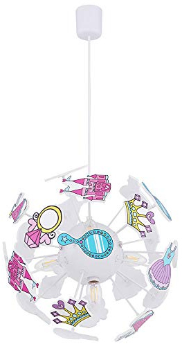 Mädchen Hänge Strahler Schloss Krone Kleid Lampe Kinder Spiel Zimmer Kugel Leuchte Globo 15734