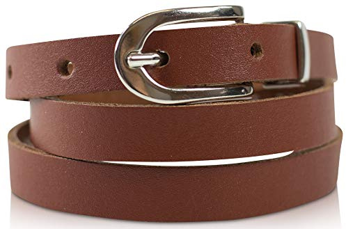 fashionchimp Basic Damengürtel aus 100% echtem Leder, schmaler Gürtel, Breite ca. 1,5cm, Made In Germany