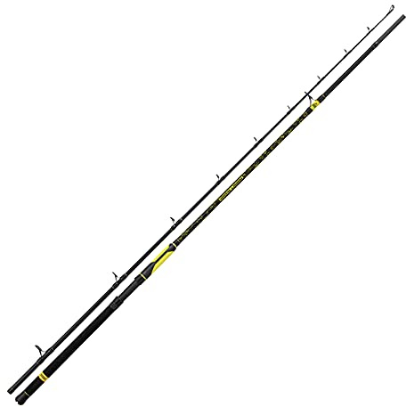 Black Cat Premium Welsrute Perfect Passion XH-S Angelrute vielseitig Einsetzbar mit IM6 Blank Wels Angeln Wallerrute in 4 Längen, Schwarz-Gelb