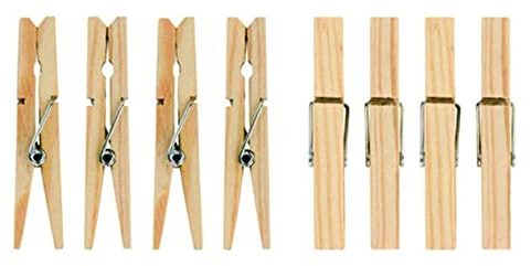 HomeSmith - Lot de 32 Pinces à Linge en Bois Dur avec poignée Souple (HSmith-211), Bois