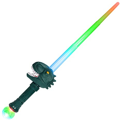 The Glow Company Light Up Flashing Animal Wand (T-Rex Sword)