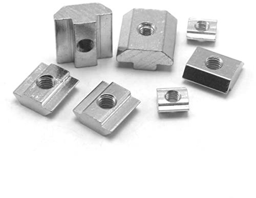 Nutensteine M3 M4 M5 M6 M8 T-Block-Vierkantmuttern T-Schienen-Schlagmuttern für Befestigungselemente 3030 4040 4545 Aluminiumprofil-20s-m4 100St