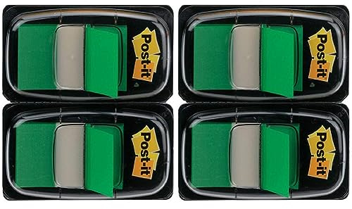 Post-it 680-GN2 Haftstreifen Index Standard, 2 x 50 Haftstreifen im Spender, 25,4 x 43,2 mm, grün (Packung mit 2)