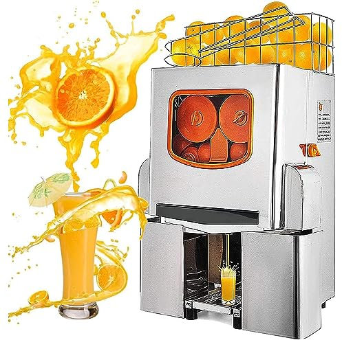 Machines commerciales de presse-agrumes orange, alimentation automatique de boissons de jus d'orange faisant 20 pièces/min, presse-agrumes électrique pour presser le jus de citrons orange utilisation