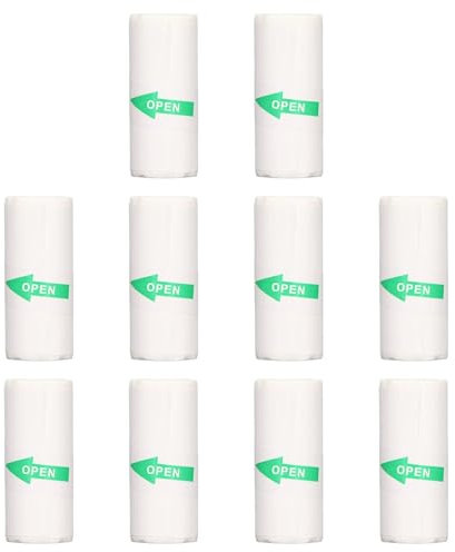 10 rollos de papel de impresión de repuesto para cámara instantánea para niños, rollos de papel de impresión de tinta cero para cámara instantánea de niños, rollos de papel térmico autoadhesivo para