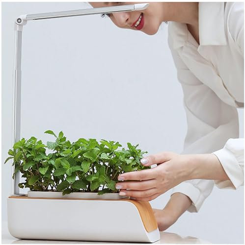 BesBet Jardin Hidroponico Interior, Luces De Crecimiento De Plantas Control De Chip Inteligente, 180 Grados Ajustable, Invernadero Interior, Adecuado Para Entusiastas De La PlantacióN