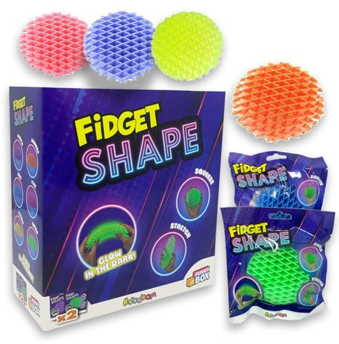 #sbabam Funny Box Fidget Shape, Kinderspiele, 2 Stück, Fidget Toys Anti-Stress für Kinder, die im Dunkeln leuchten und ihre Form ändern