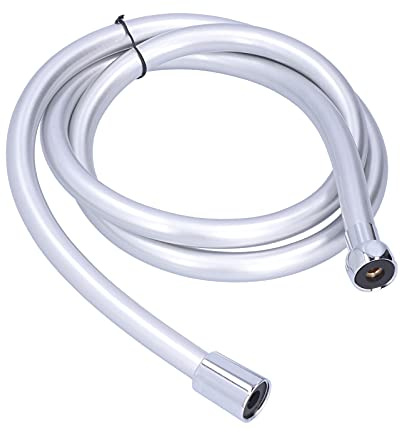 WPKD BLUEIY Tuyau de Douche en PVC de 1,5 M, Tuyau de Douche Haute Pression Antidéflagrant pour Camping-Car Douchette à Main Lisse pour Salle de Bain Remplacement de Tuyau de Douche RV
