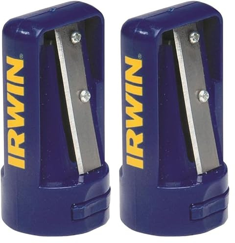 IRWIN Strait-Line 233250 Anspitzer (Packung mit 2, Kunststoff, Kein Strom, Blue, Bürobedarf)