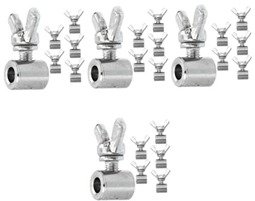 SOLUSTRE 24stücke Drahtseilklemmen Einstellbare Clips Für Einsträngige Drahtseile Für Bau Und Outdoor-aktivitäten Rostfrei Und Robust