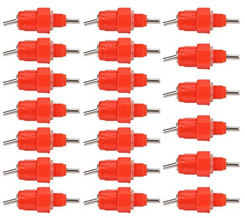 FLEXMAN 20 Stück Automatische Hühnertränke, Nippeltränken Zum Einschrauben, Tränke für Hühner, Enten, Vieh, Geflügel Wassernippeltränke