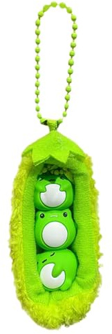 Generic Plush Pea Frog Keychain - Cute Green Frog Pendant, Unisex-All Ages