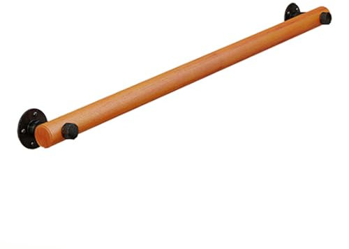 Handlauf Holz Handläufe für Treppen Treppengeländer Wandhandlauf Holzhandlauf mit Halterungen Geländer für Treppe Rutschfeste Stützstange für ältere Kinder Balkon Brüstung (30CM)