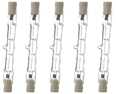 UGEFKMQ 5PC R7S 78Mm 110V 75W Halogen Bulb R7S J78 Dimmable Tungsten Linear Light Bulb R7S Base J Type 78Mm Rlinear Double Ended Floodlight Bulb 75W