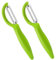AUAUY 2pz Pelador Universal, Pelador Verduras Acero Inoxidable, peeler Giratorio patatas manual, Mango Ergonómico Antideslizante, para Frutas, Zanahoria, Berenjena, Pepino, Tomate y Kiwi (Verde)