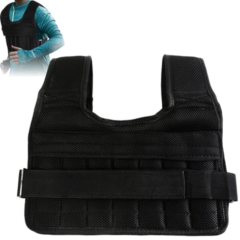 Gewichtsweste, Herausnehmbare Metall Gewichte, Verstellbare Trainingsweste für Crosstraining, Krafttraining, Calisthenics und Gym, Bequeme Weight Vest Damen & Herren (Nein Einschließlich Stahlplatte)