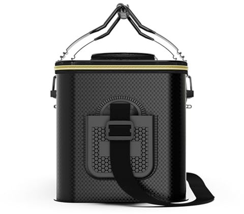 DAWCBVJQ 50x28x27cm Angeleimer Faltbarer Fischeimer Ködereimer Angeltasche Angelköder Eimer Fischer Eimer Fischfang Transportbox Fischerei Wasserdichte Aufbewahrung Angelzubehör Lebendtierbox
