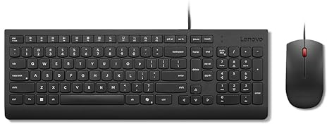 Lenovo Essential Wired Combo - Tastatur-und-Maus-Set - 2,5-Zonen-Layout - USB - QWERTZ - Deutsch - Schwarz