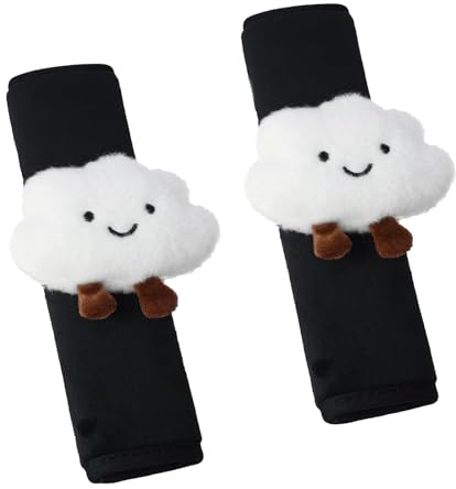 LUMOOM 2 almohadillas para cinturón de seguridad para coche para niños, almohadillas para cinturón de seguridad, protección suave, muñeco de nubes, para todos los cinturones de seguridad de coche