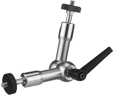 SENECESLI Articular el Montaje de la Cámara del Brazo Mágico, Brazo Mágico Ajustable con Dos Cabezas de Pelota para Flash de Cámara DSLR, Bloqueo de Palanca Extendida (RJ087 de 7 Pulgadas)