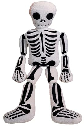 Fenayuu Halloween Plüsch, Halloween-Kissen Mit Menschlichem Skelett, Weich Skelett Plüschtier Für Kinder Und Erwachsene, Reisen, Drinnen, Wohnzimmer