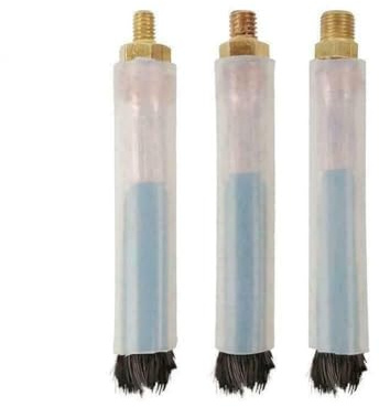 Schweißreinigungsbürstenkopf für Perücke, MIG MAG für WIG-Schweißen, elektrolytisches Beizen von Kohlenstoff und Kupfer, hohe Silikonabdeckung, M6/M8/M10-Gewinde, Edelstahl (M8)
