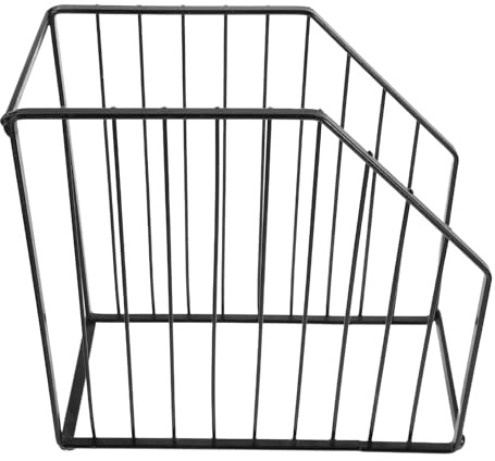Levemolo Estante de Esquina Negro de 12 CM de Alto para Cocina Soporte para Sartenes y Ollas de Doble Capa Organizador de Estantes de Alambre para Encimera y Gabinete Escurridor de