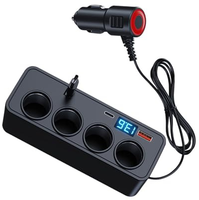 Ricarica rapida per auto da 120 W con 6 porte USB tipo C Lo sdoppiatore per presa accendisigari supporta più dispositivi che ricaricano contemporaneamente Dispositivo per auto veloce