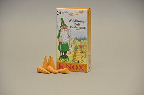 Knox Räucherkerzen/Räucherkegel - Waldhonig - 24 Stück/Pkg. (1, Waldhonig)