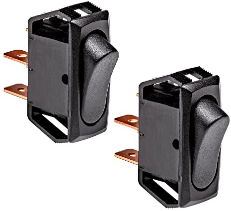 True Mods Lot de 2 interrupteurs à bascule momentanés 12 V [pour boîtiers de commutation SWH0081/SWH0082] [SPST] [déclencheur positif ou négatif] Idéal pour plusieurs modes clignotants lumières