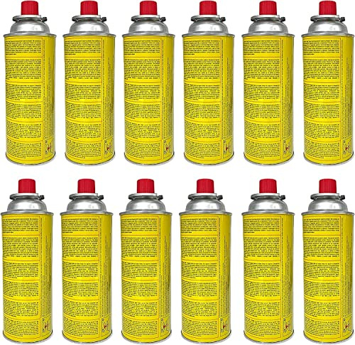 CLEARFEE 227g (520ml) Butan Gaskartusche | Campinggas Butangas MSF-1a | für Gaskocher, Gasheizung, Gasbrenner, Unkrautbrenner (12)