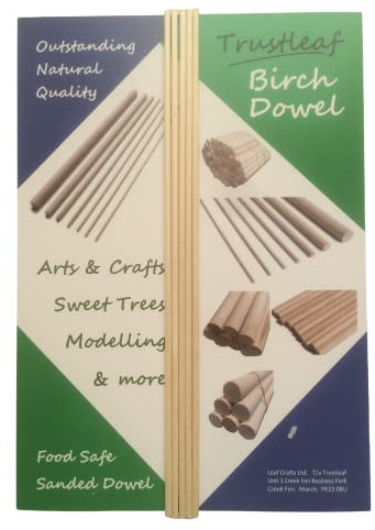 Trustleaf Tacos de madera dura de abedul de 4 mm x 30 cm (5 tacos)