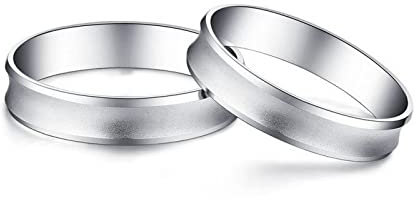 Ringe Platin, Ehe Ring Silber Runden Verlobungsring Verlobung Geschenk für Frauen Größe 62 (19.7)