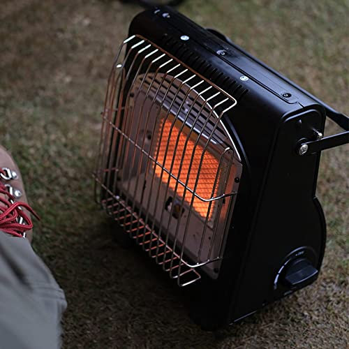 JOJAN Calentador De Gas Portátil De 1,7 KW, Calefactor De Gas Butano para Exteriores, Estufa De Calefacción para Campamento De Invierno (Color : Black)