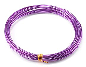 20m Basteldraht 0.8mm, Aluminium Craft Draht Blumendraht Aluminiumdraht Dekodraht Bindedraht für Blumengestecke, DIY Handwerk Dekorieren Schmuck Kranzherstellung, Schmuckdraht zum Basteln,Helles Lila