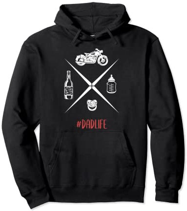 Dad Life Motorrad Bier Schnuller & Babyflasche Vater Pullover Hoodie