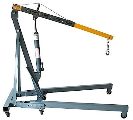 KIRANDY Foldable Hydraulic Car Engine Hoist Crane, 2 Ton 3 Ton Automotive Repair Mobile Crane (Color : 2T fixed extra thick)