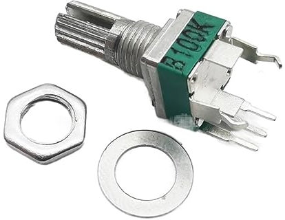 50 Teile/los Versiegelt RK097N einzelne vertikale Potentiometer B10K B100K-A10K A100K Griff 15 MM Blumen (Color : B100K B104)