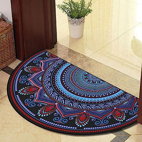 Guest Ruyunlai Tappeto Porta Zerbino Zerbini Per Ingresso Arredamento Casa Mezzaluna Per Esterno Interno Tappeti Grandi Dimensioni blu fluorescente 40x60cm