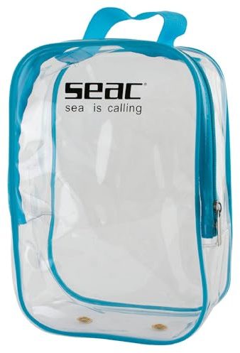 SEAC Full Face Mask Bag, transparente Kunststofftasche für Schnorchelmaske, durchsichtig
