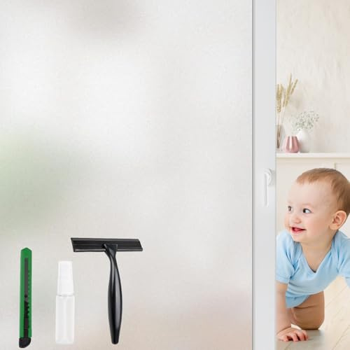 STATINT Frosted Glass Window Film Privacy Sun Blocking UV Protection Window Clings Bathroom Non Adhesive Static Cling Glass Stickers for Home Office,17.3 Inch X 6.5 Feet