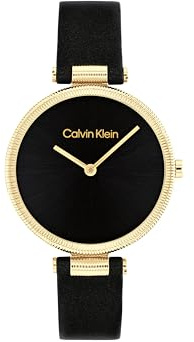 Calvin Klein Gleam Collection Analoguhr für Damen mit Lederarmband