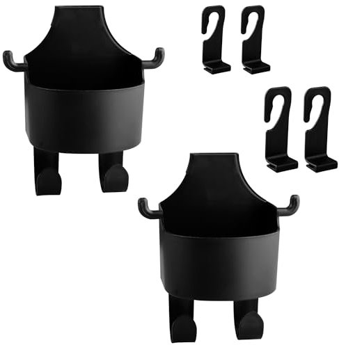 Thyonta 2 PCS Car Cup Holders - 2 in 1 Car Bag Hook Backseat Cup Holder for Car Seat Back