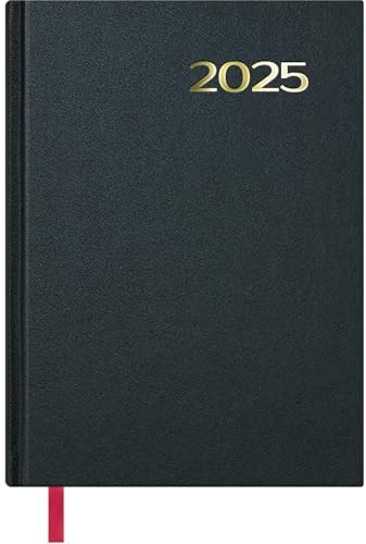 Dohe - Agenda 2025 - Dag per Sida, Storlek A5 (14x20 cm), 12 Månader Januari till December, Hårt Omslag, Planerare på Spanska, Kontorsmaterial - SÍNTEX Svart