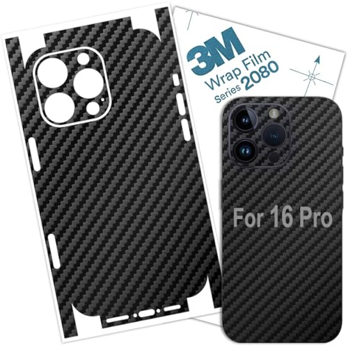16 Pro Skin Wrap 3M Schutzfolie für Seiten und Rückseite (Kohlefaser)