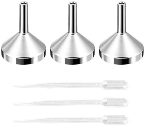 3 Petits Entonnoirs Liquides, 3 Compte-Gouttes De 2 Ml, Mini Entonnoirs Métalliques, Outils De Distribution De Liquide, Distributeur De Parfum