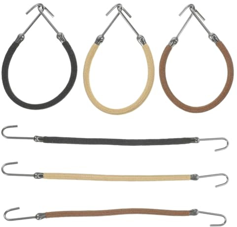 Ganchos abiertos para cola de caballo, 6 Piezas Gomas de Pelo Elástica, Gomas Pelo Ajustables Ganchos Pelo Coleteros Pelo Mujer, accesorios para el cabello, bandas elásticas de goma